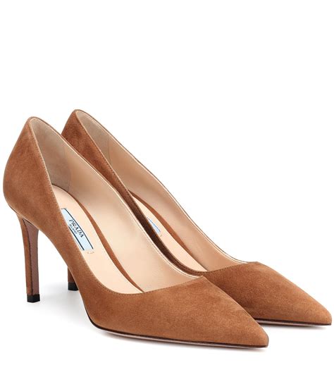 prada suede heels